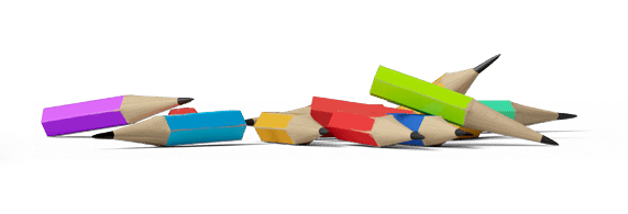 Kurze bunte Stifte