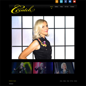 Homepage Ansicht der Website von CC Catch