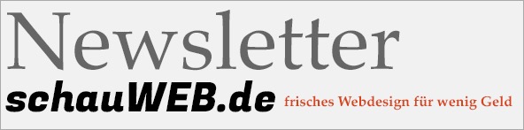 Titelbild schauWEB Newsletter