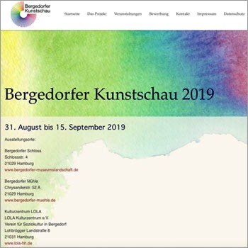 Referenz Single Page Website Bergedorfer Kunstschau in Hamburg