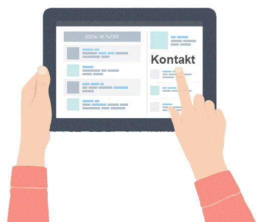 Hinweis Kontakt Webdesign