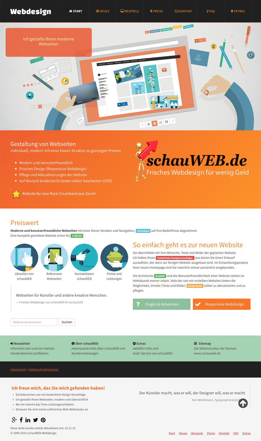 schauWEB Startseite 2015
