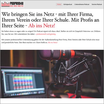 Vorschau der Website podprod4u.de