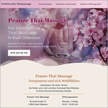 Pranee Thai Massage Website