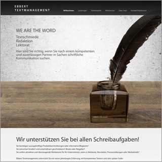 Referenz Website Ebbert Textmanagement