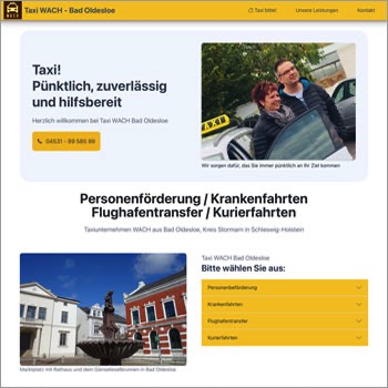 Website Referenz Taxiunternehmen