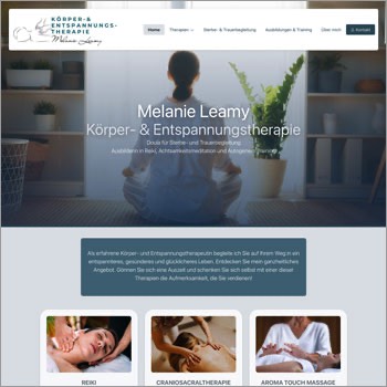 Referenz der Website melanieleamy.de