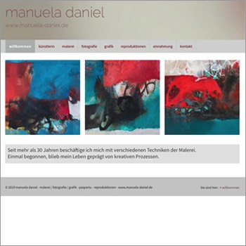 Referenz Kunst-Website Manuela Daniel