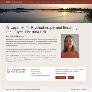 Referenz Website Dipl.-Psych. Christina Heil in Pforzheim