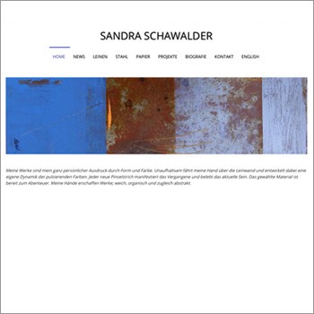 Referenz Website Künstlerin Schawalder 