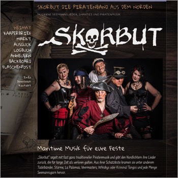 Referenz Website Piratenband Skorbut