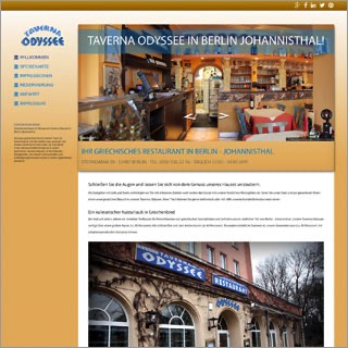 Referenz Website Taverna Odyssee