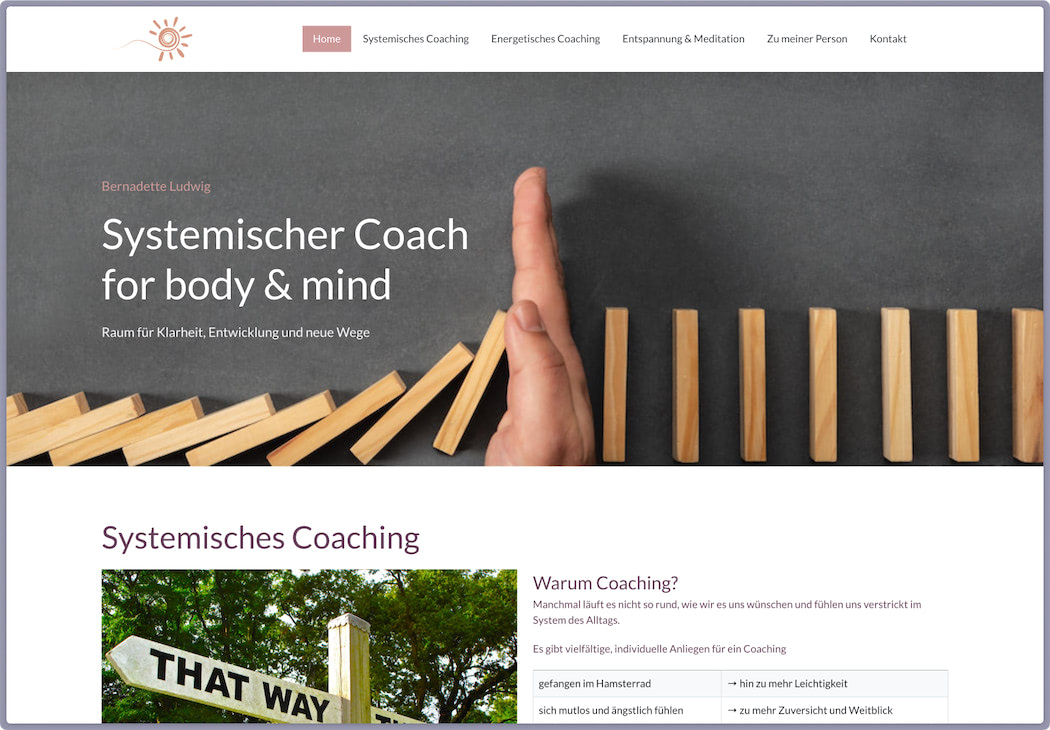 Vorschau der Website von Bernadette Ludwig