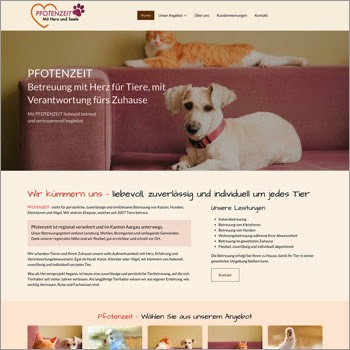 Website Referenz Tierbetreuung