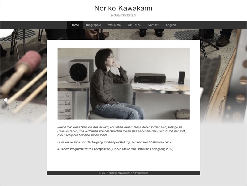 Homepage Noriko Kawakami