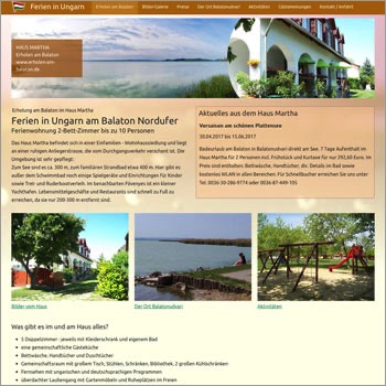 Referenz Website Erholen am Balaton