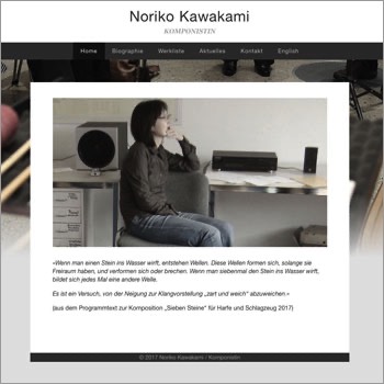 Referenz Website Noriko Kawakami