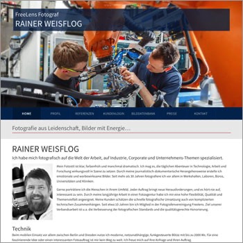 Referenz Website Fotograf Weisflog