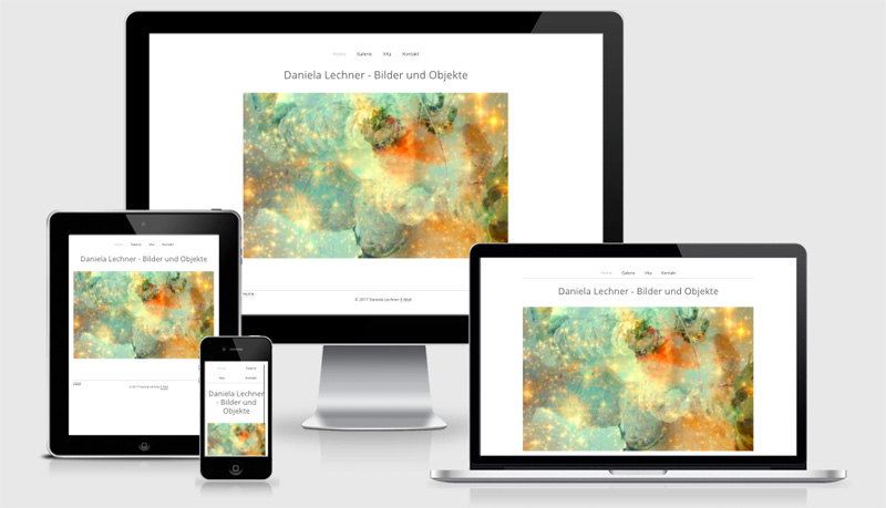 Website Darstellung in der Responsive Webdesign Technik