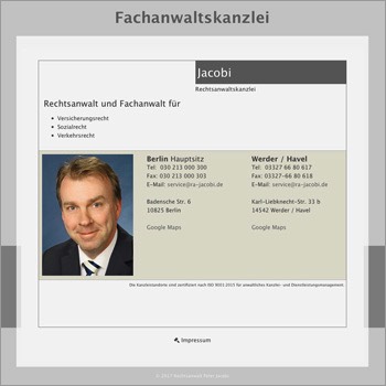 Referenz Website Rechtsanwalt Jacobi