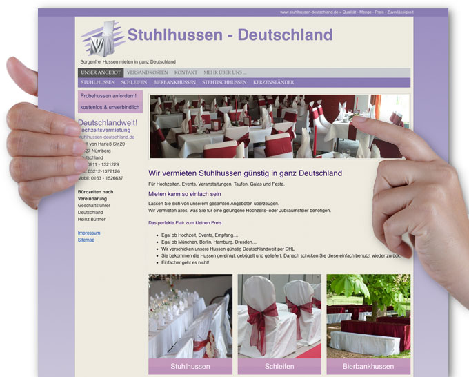 Vorschau Website Stuhlhussen-Deutschland