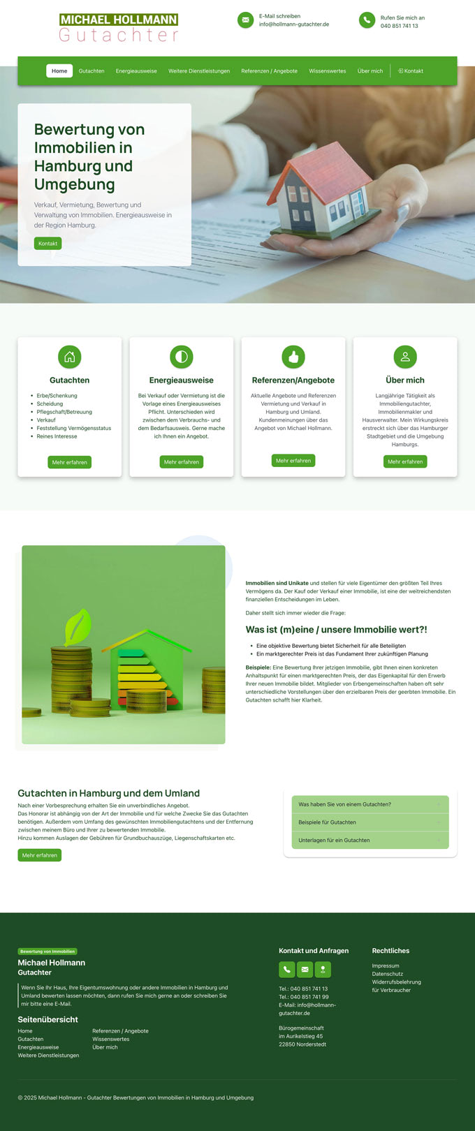 Vorschau der Gutachter Website Hollmann
