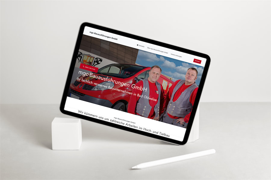 Homepage der Website mgc-Bauausführungen GmbH