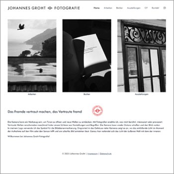 Referenz Website Fotodesign Johannes Groht