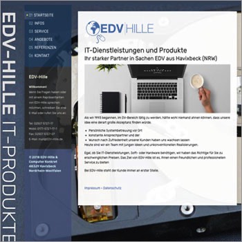 Website Referenz EDV-Hille aus Havixbeck, NRW