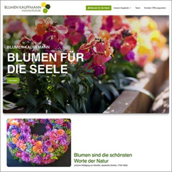 Website Vorschau Blumen Kauffmann