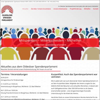 Homepage Oldesloer Spendenparlament