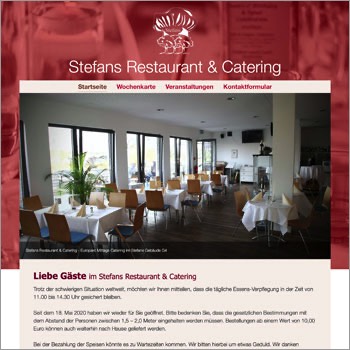 Referenz Website Stefans Restaurant