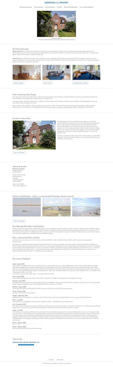SinglePage kuenstlerhaus-niebuell.de