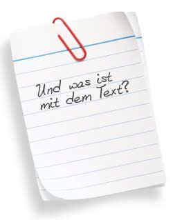Notizzettel mit Text